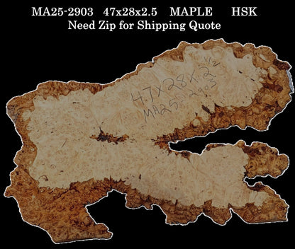 Maple Burl | Live Edge Slab | River Table | DIY | MA25-2903