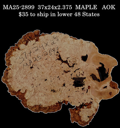 Maple Burl | Live Edge Slab | River Table | DIY | MA25-2899