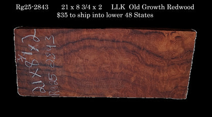 Quilted Redwood Slab | DIY | River Table | guitar billets | rg25-2843