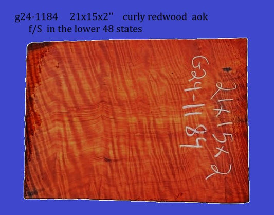 Curly Redwood | Guitar Billet | Luthier| DIY | Instrument | G24-1184