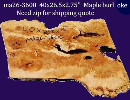 Maple Burl | DIY | Table |  river table  Craft-wood | ma26-3600