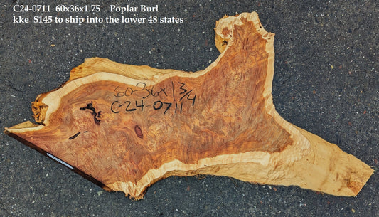 Mappa Poplar Burl Slab | live edge | DIY crafts | Desk |  C24-0711