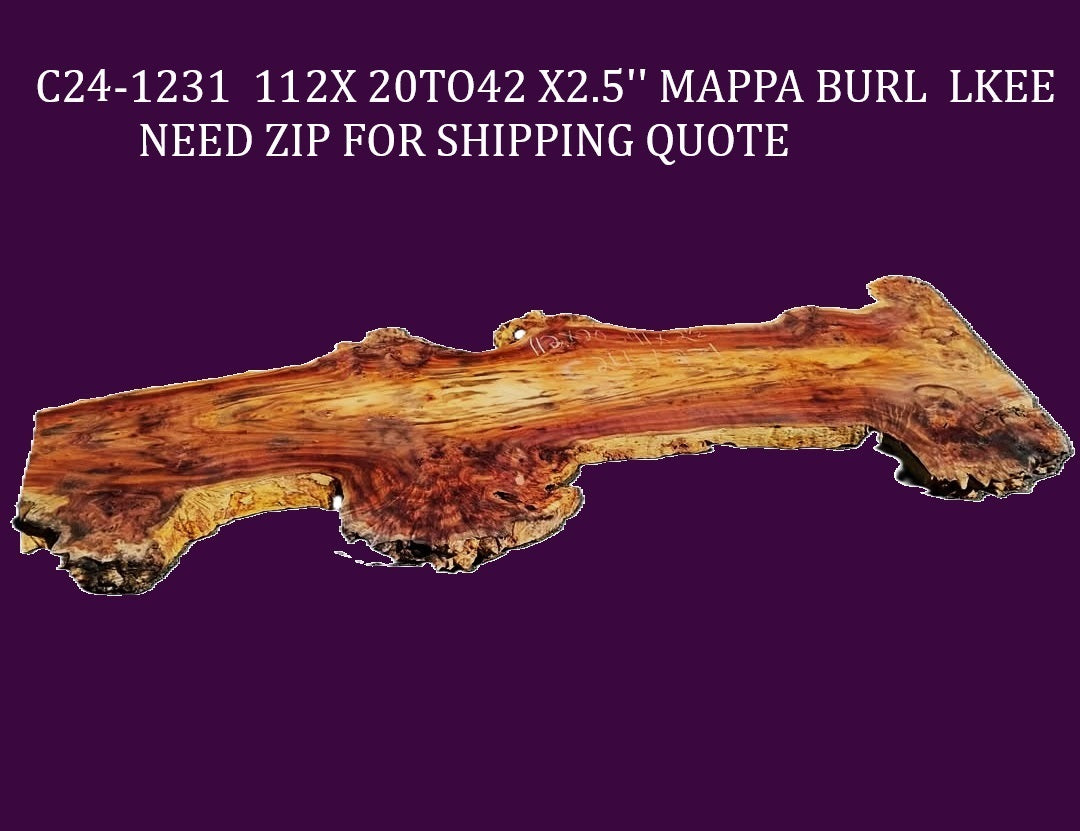 Mappa burl slab | DIY | burl table | river table | craft wood | C24-1231