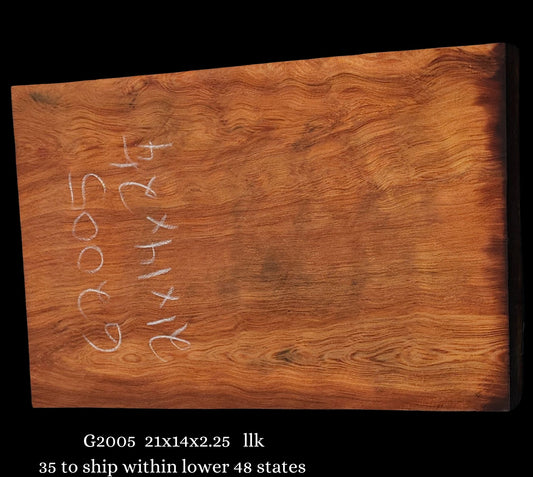 Curly redwood  | Guitar Blank | Trophy Mount | Craft Wood | g2005