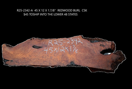 Redwood Burl Slab | DIY Crafts | Redwood Burl | River Table | R25-2342