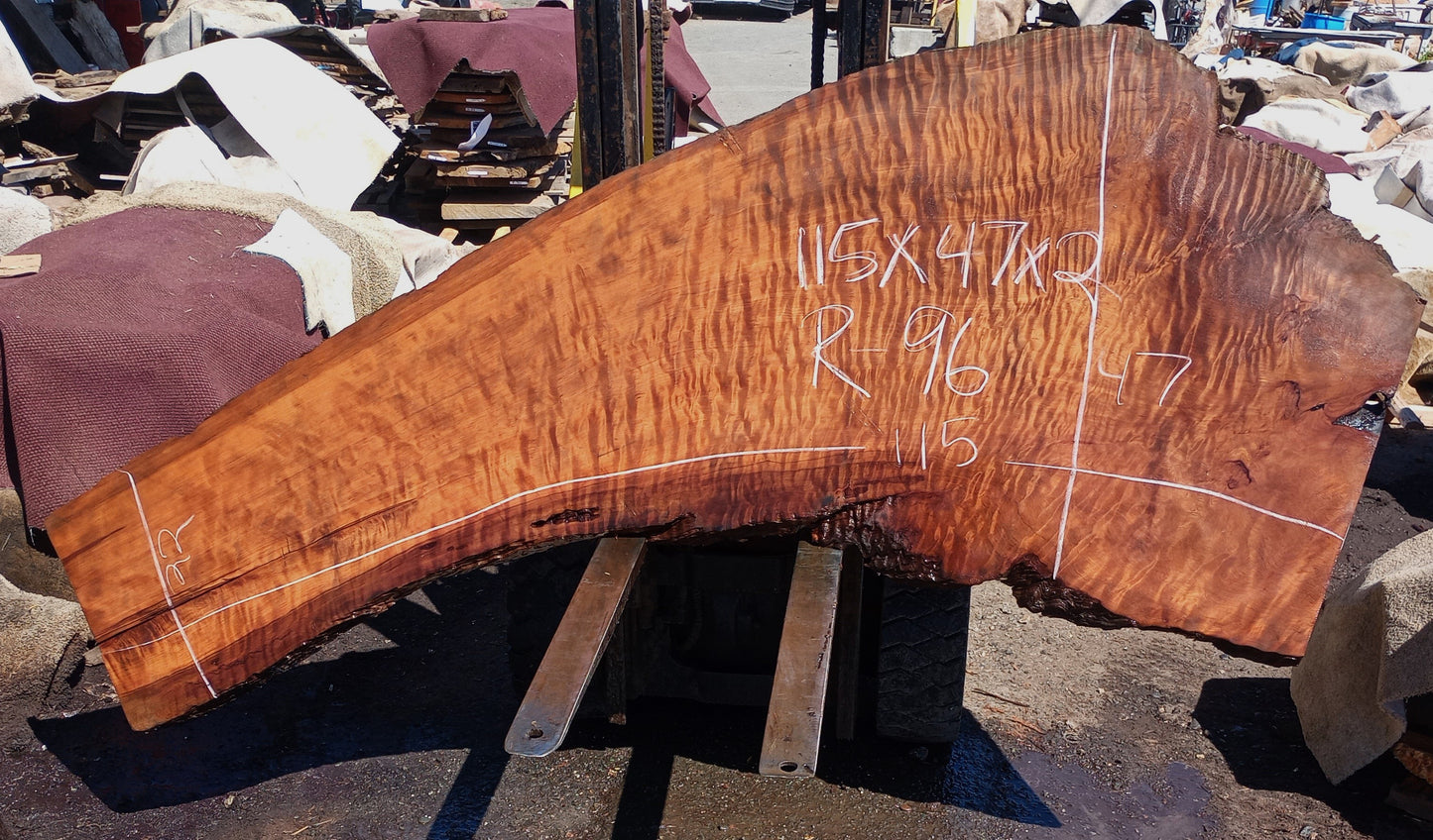 Curly Redwood Slab | DIY | Headboard | Bar | Dry | Old Growth Redwood | R-96