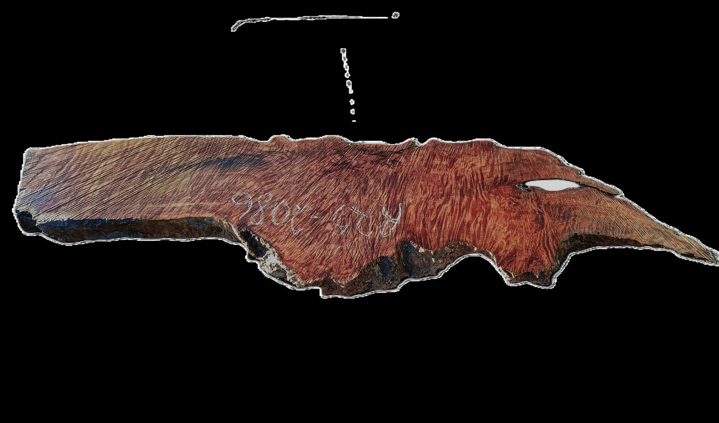 Curly and Burl | Redwood | River Table | Desk | R25-2086