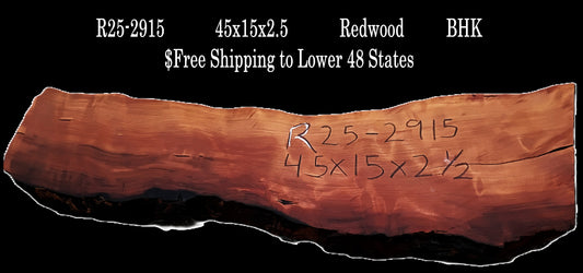 Curly and Burl | Redwood Slab | DIY | Table | R25-2915