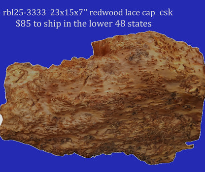 Redwood Burl Cap | Turning block | Craft Wood | RBL25-3333