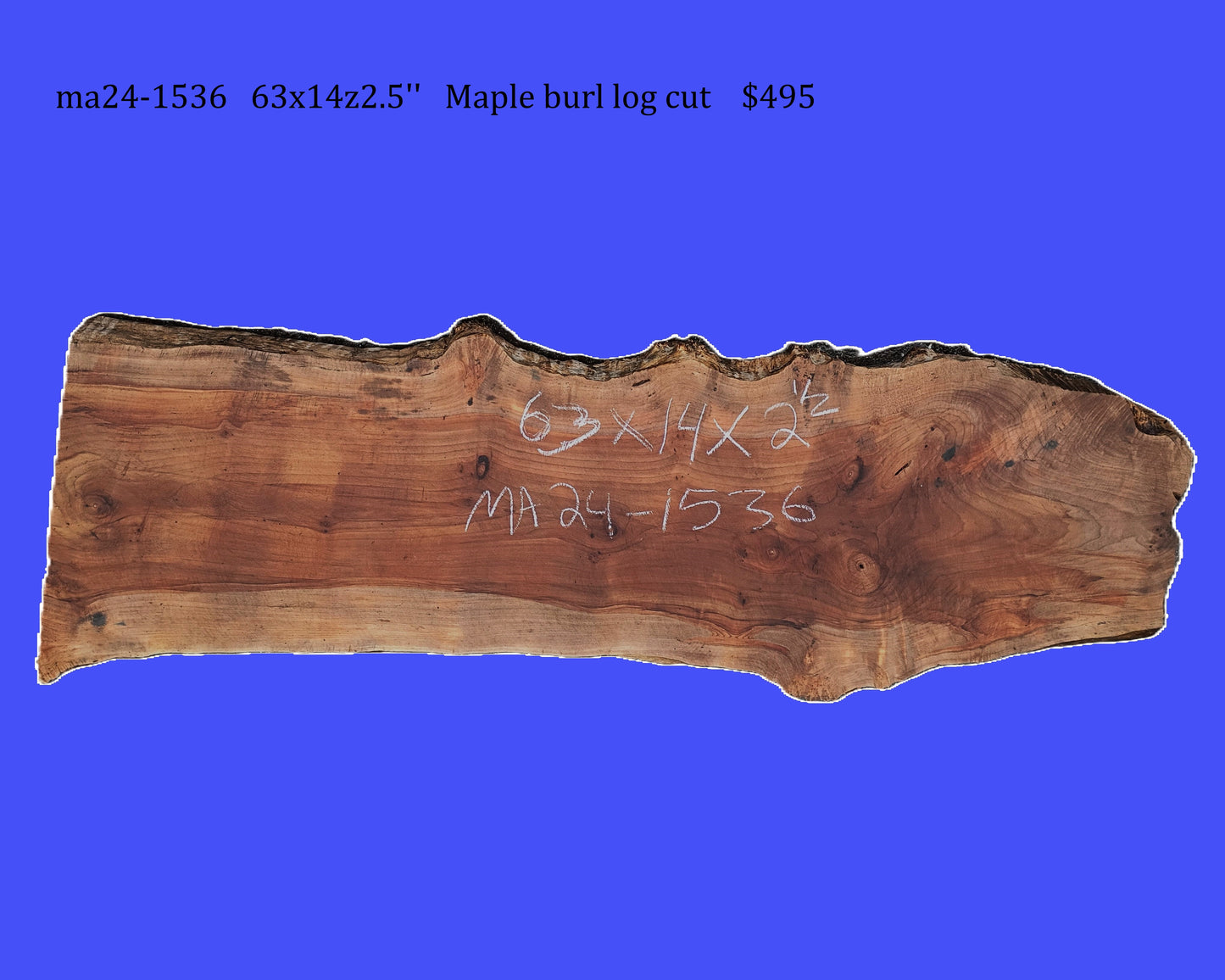 Maple Burl Log Cut | River Table | Wall Art | Epoxy Idea | DIY | ma24-1536