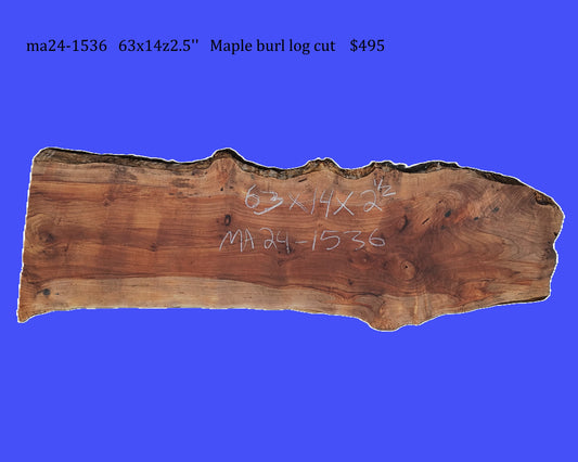 Maple Burl Log Cut | River Table | Wall Art | Epoxy Idea | DIY | ma24-1536