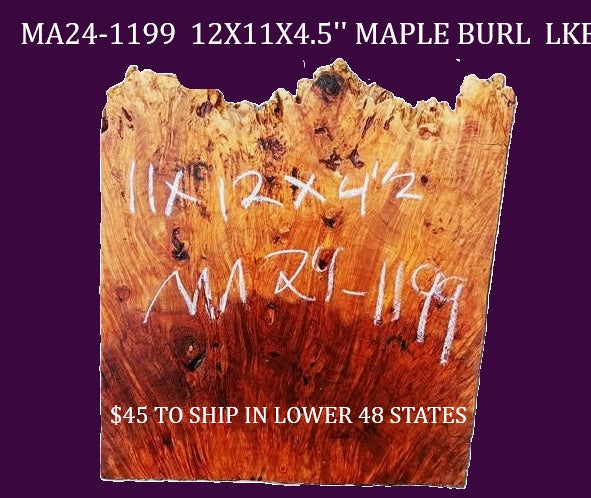 Maple Burl | Bowl Turning | DIY | Table | Craft-wood | MA24-1199