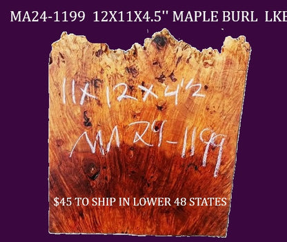 Maple Burl | Bowl Turning | DIY | Table | Craft-wood | MA24-1199