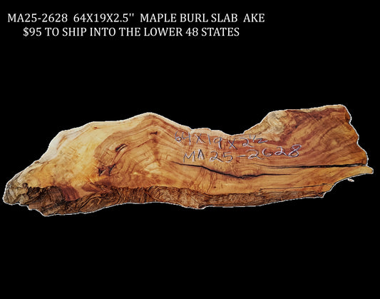 Maple Burl Slab | DIY Crafts | Live Edge Table | charcuttery | MA25-2628