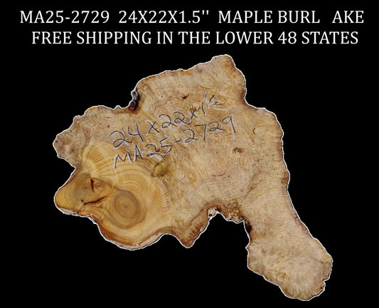Maple Burl | Live Edge | River Table | DIY | MA25-2729