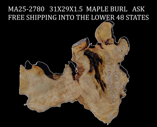 Maple Burl | Live Edge | River Table | DIY | MA25-2780
