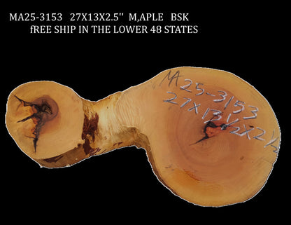 Maple Burl | Live Edge | River Table | DIY | Ma25-3153