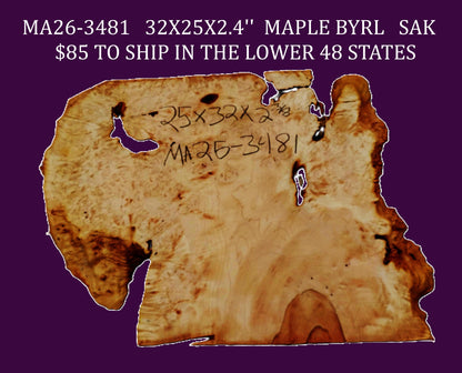 Maple Burl Slab | DIY Crafts | Craftwood | Small Table | MA26-3481
