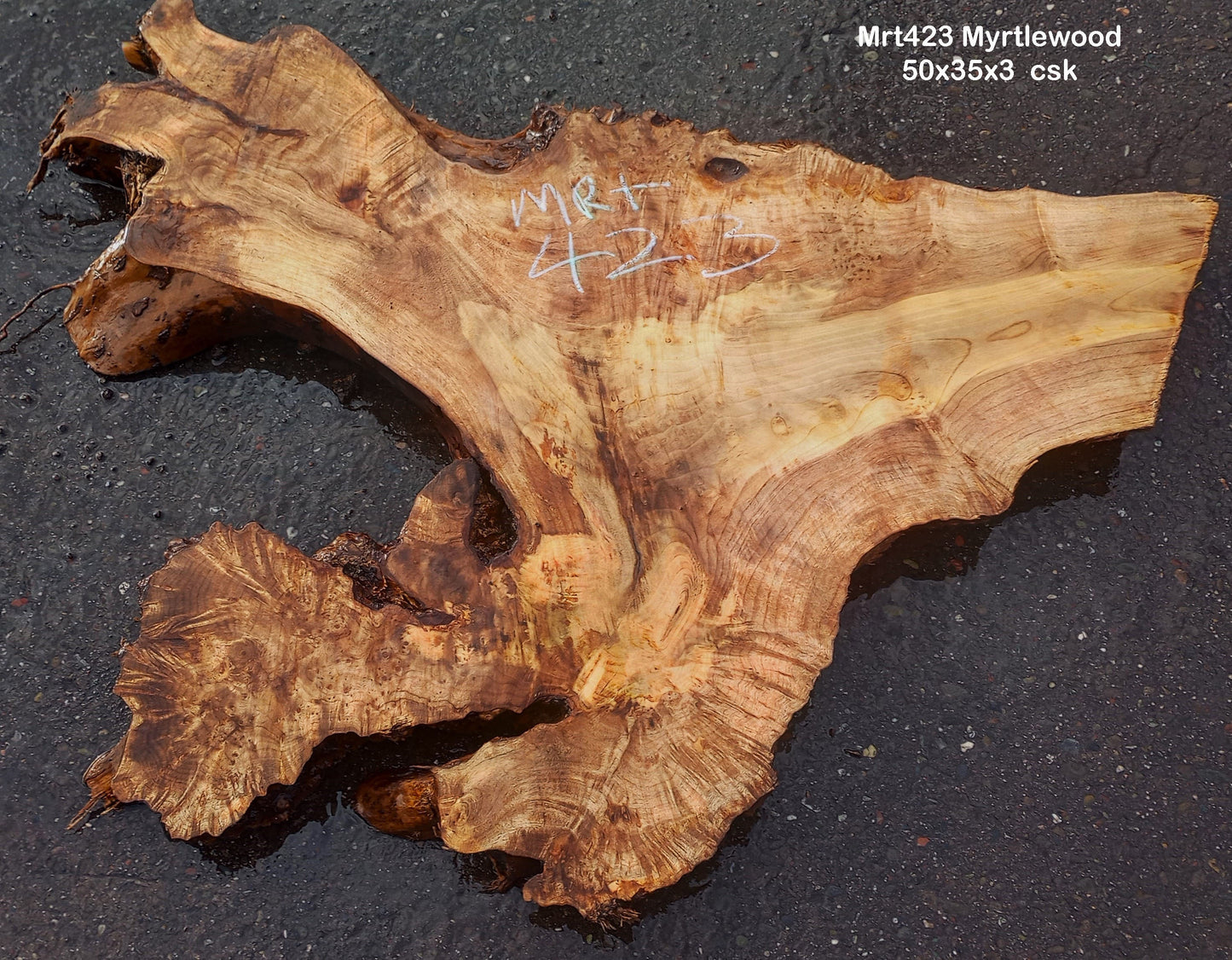 myrtle wood | burl slab | epoxy river table | DIY wood | mrt-423