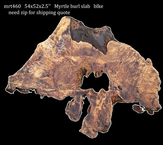 Myrtle Burl Slab | DIY | Table | Craft Wood | River Table | Mrt460