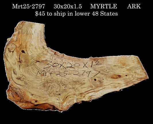 Myrtle Burl Slab | Live Edge | river table | DIY | Mrt25-2797
