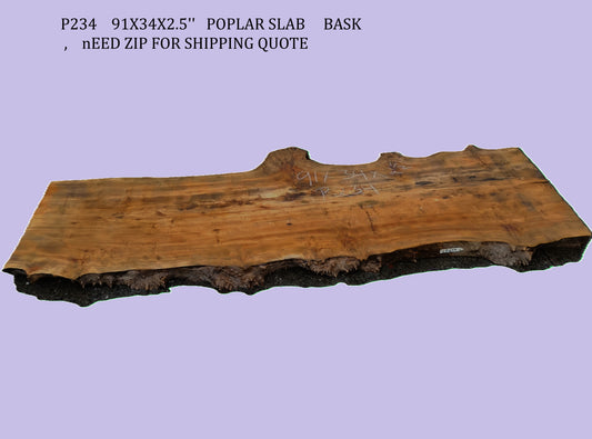 Poplar Slab | Dining Table | Desktop | DIY | River Table | P-234