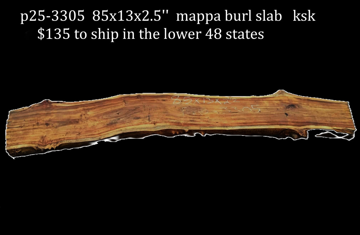 Mappa Burl Slab | Table | DIY | Cookie Cut | P25-3305