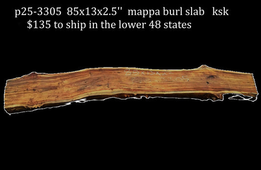 Mappa Burl Slab | Table | DIY | Cookie Cut | P25-3305