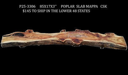 Poplar Slab | Dining Table | Desktop | DIY | River Table | P25-3306