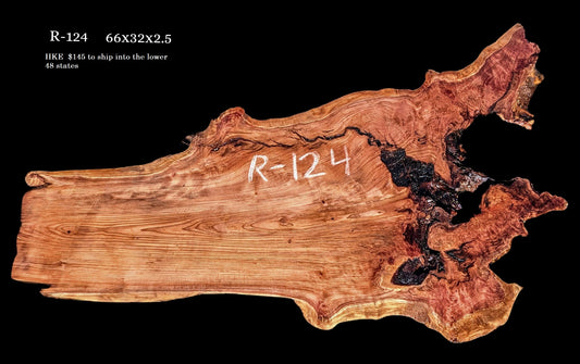 Live Edge Redwood | DIY craft wood | Table | Curly Redwood | R-124