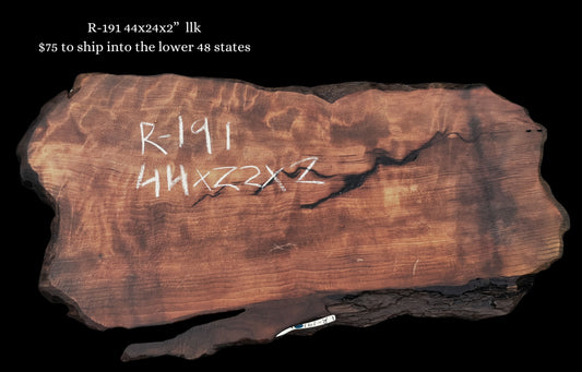Hand Carved Slab | DIY craft wood | Table | Curly Redwood | R191