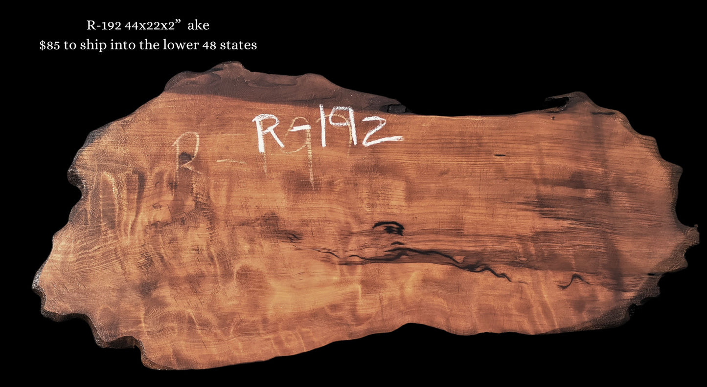 Hand Carved Slab | DIY craft wood | Table | Curly Redwood | R-192