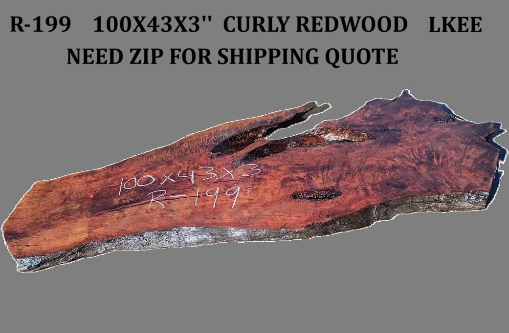Curly Redwood | DIY | Craft Wood | River Table | R-199
