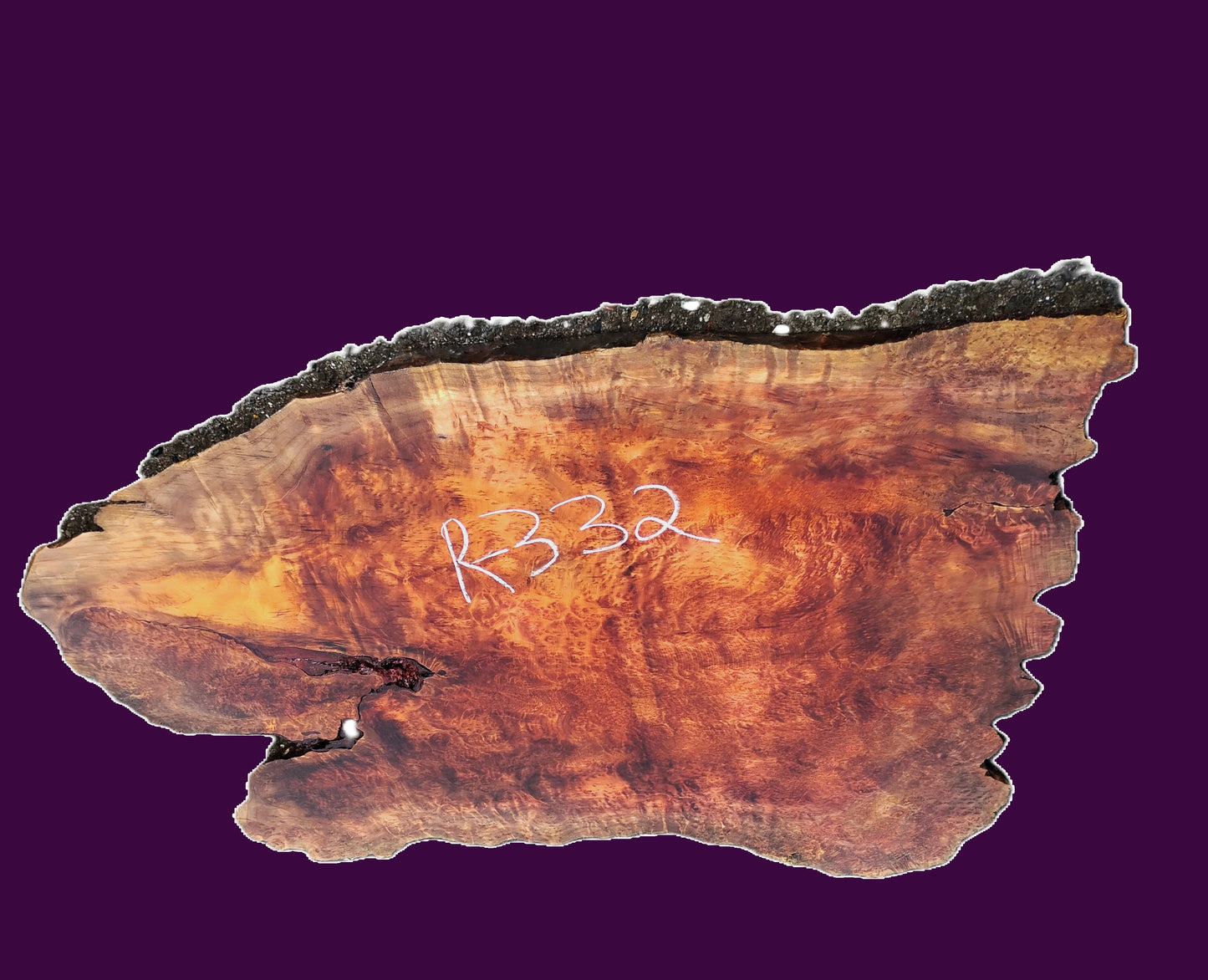 curly Redwood Slab | DIY | Craft-wood | live edge table | R-332)