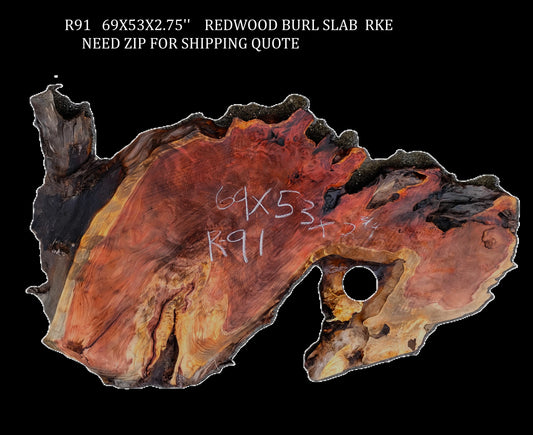 Redwood Burl | DIY | River Table | Craft Wood | R91