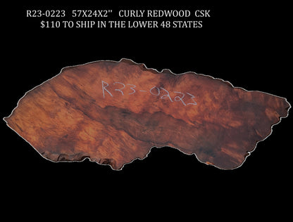 Curly Redwood Burl| DIY | Craft Wood | River Table | R23-0223