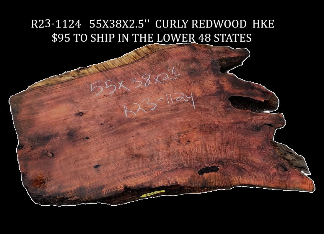 Curly Redwood Burl | DIY | River Table | Craft Wood | R23-1124