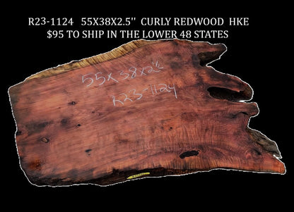 Curly Redwood Burl | DIY | River Table | Craft Wood | R23-1124