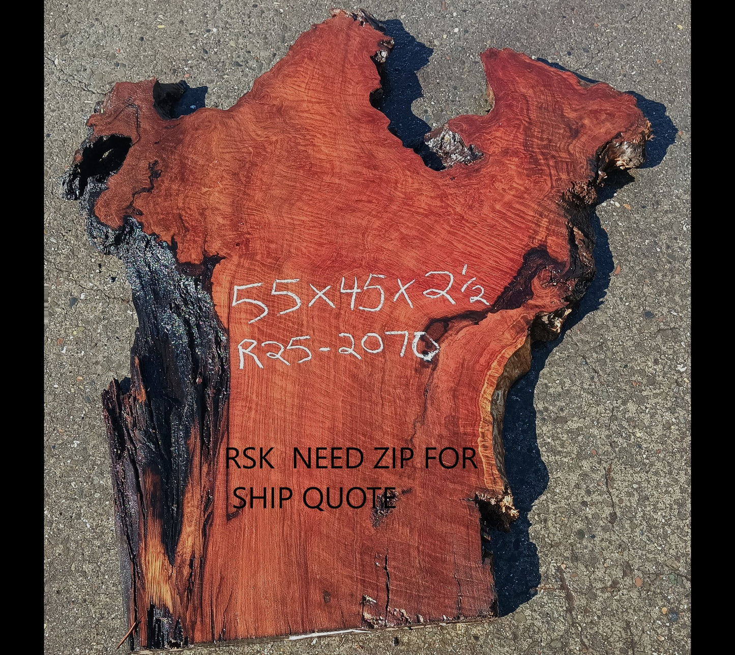 Curly and Burl | Redwood Slab | DIY | Table | R25-2070