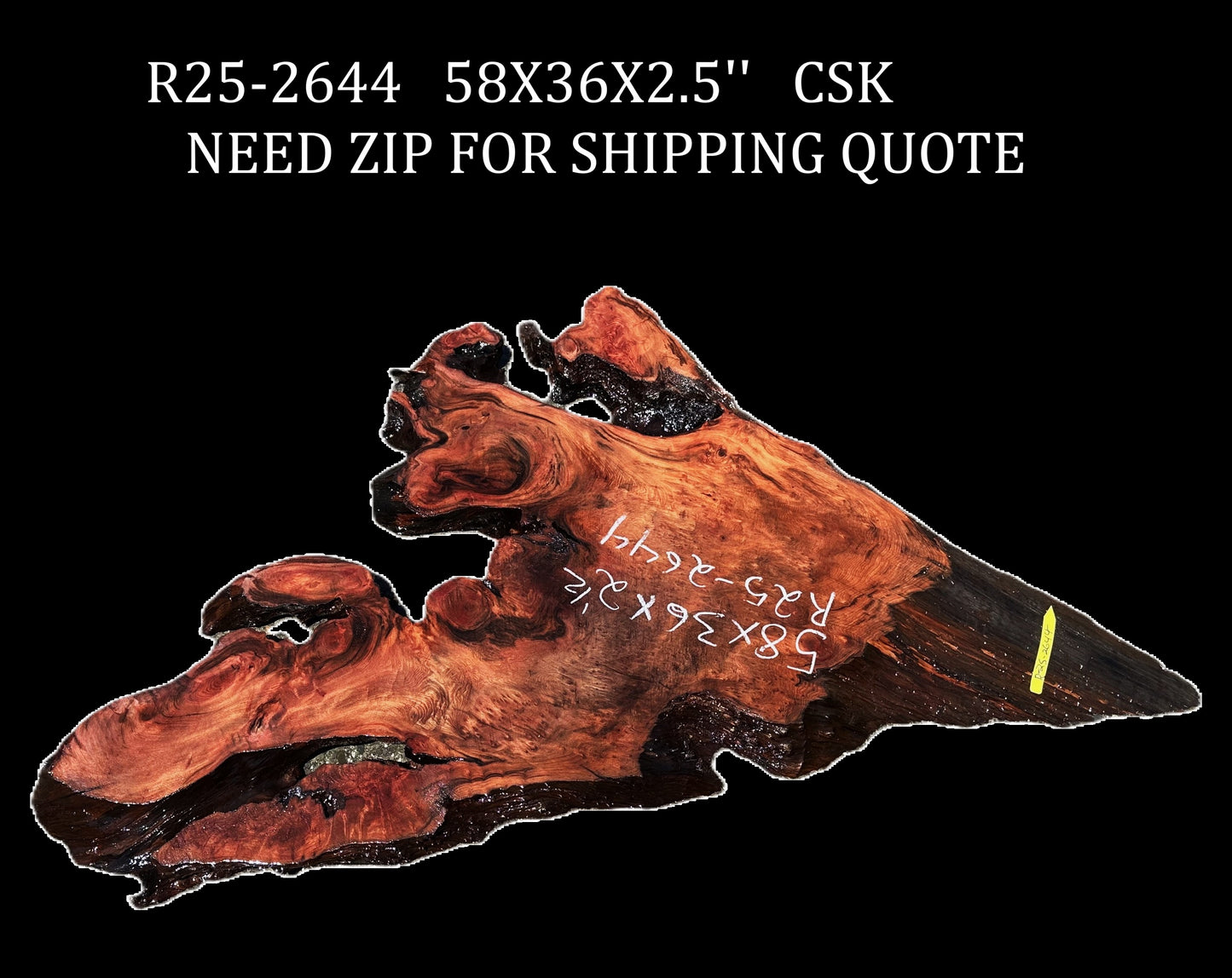 Old Growth Redwood Slab | DIY | River Table | Craftwood | R25-2644