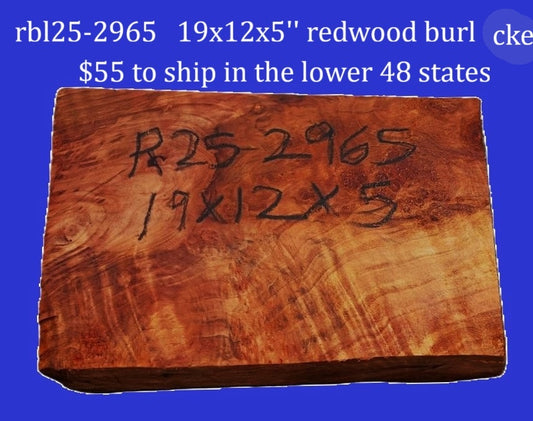 Redwood Burl | Turning Block | DIY | Craft Wood | RBL25-2965