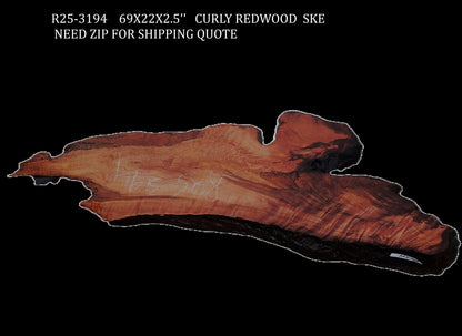 Curly Redwood Burl | DIY | River Table | Craft Wood | R25-3194