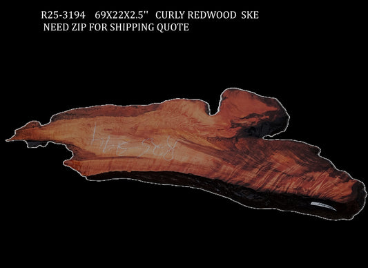 Curly Redwood Burl | DIY | River Table | Craft Wood | R25-3194