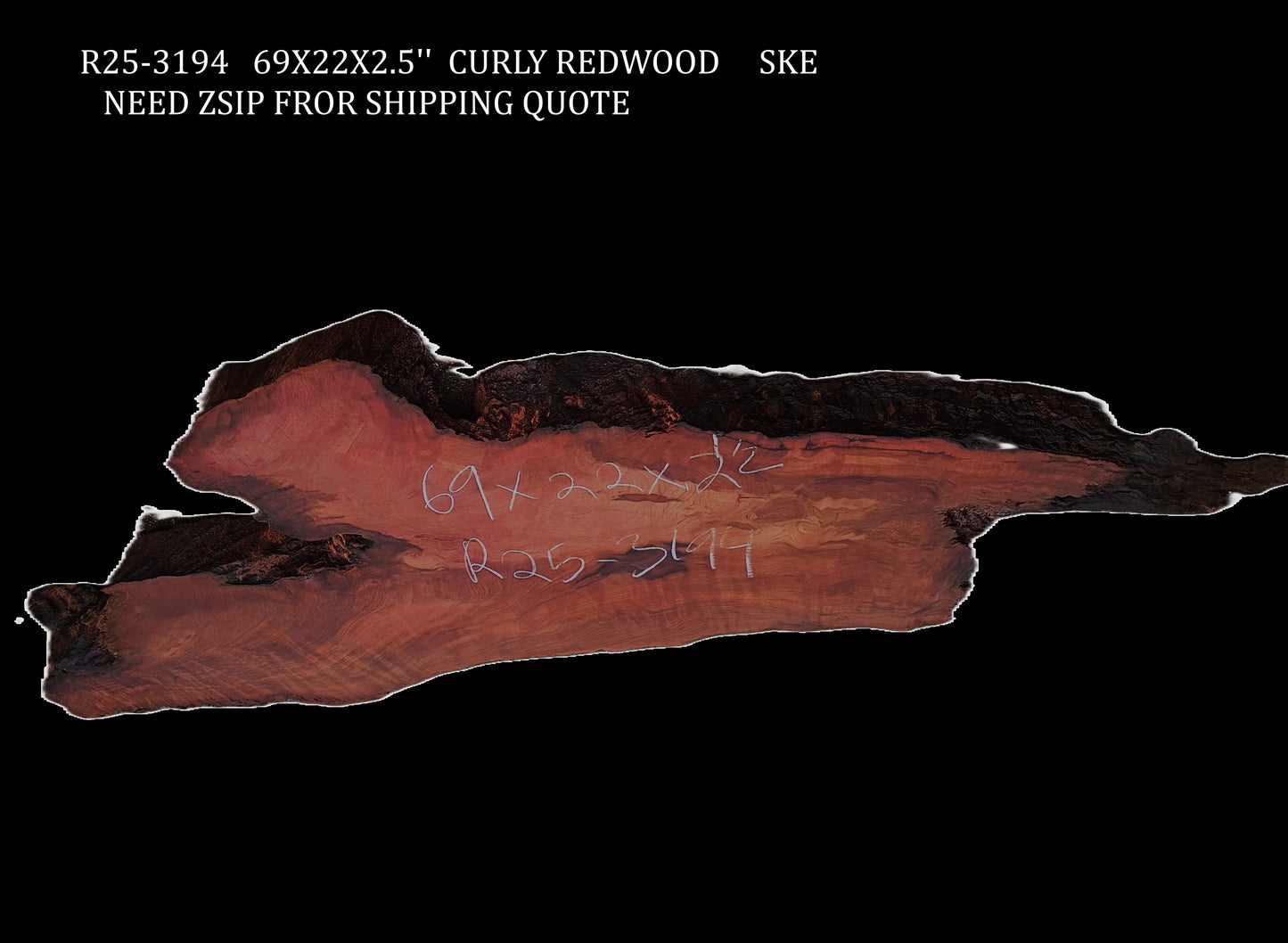 Curly Redwood Burl | DIY | River Table | Craft Wood | R25-3194