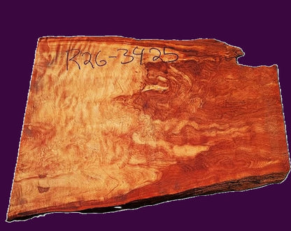 Quilted & Curly Redwood Slab| Guitar Billet | DIY | Table | Craft-wood | R26-3425