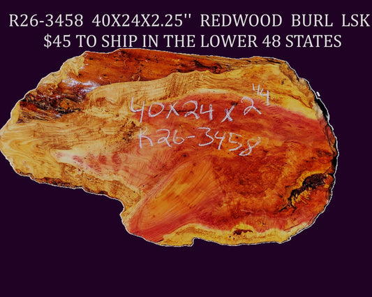 Redwood burl slab | DIY | burl table | river table | craft wood | R26-3458