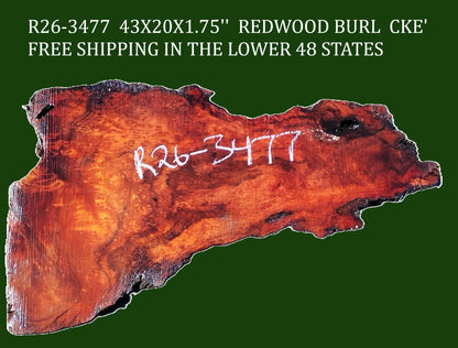 Redwood Burl Slab | DIY | Craft Wood | Table | Redwood | R26-3477