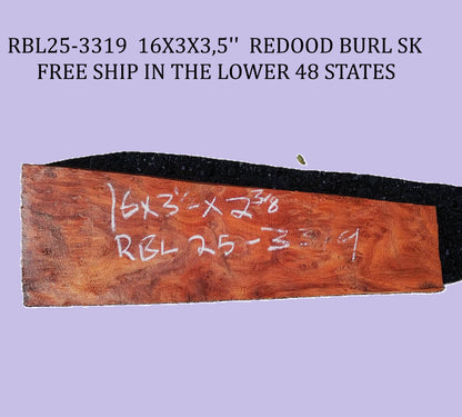 Redwood Burl Block | Turning Block | DIY | Craft Wood | RBL25-3319