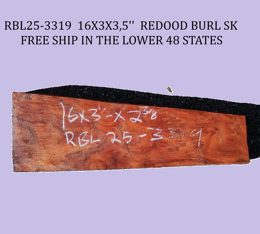 Redwood Burl Block | Turning Block | DIY | Craft Wood | RBL25-3319