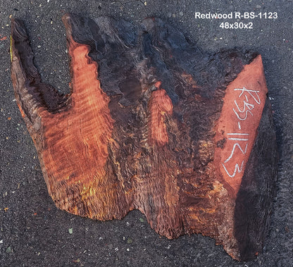 Curly redwood | Craft Wood | Redwood Slab | DIY wood | Rbs-1123